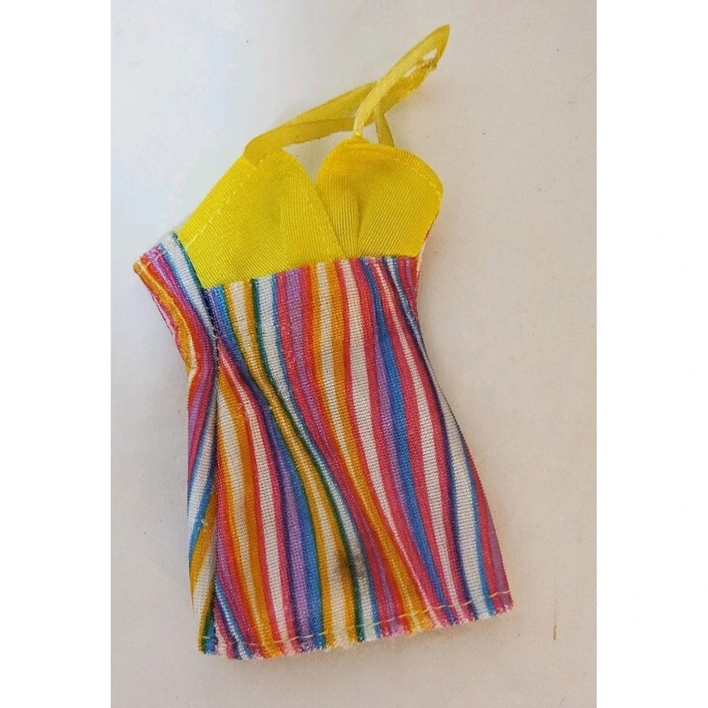 8 Pc Barbie Doll Clothes Lot Halter Dress Top Mermaid Baseball Metallic Lollipop